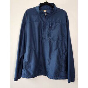 Duluth Trading Co Mens Blue Quarter Zip Lightweight Pullover Jacket XL 3 Pockets